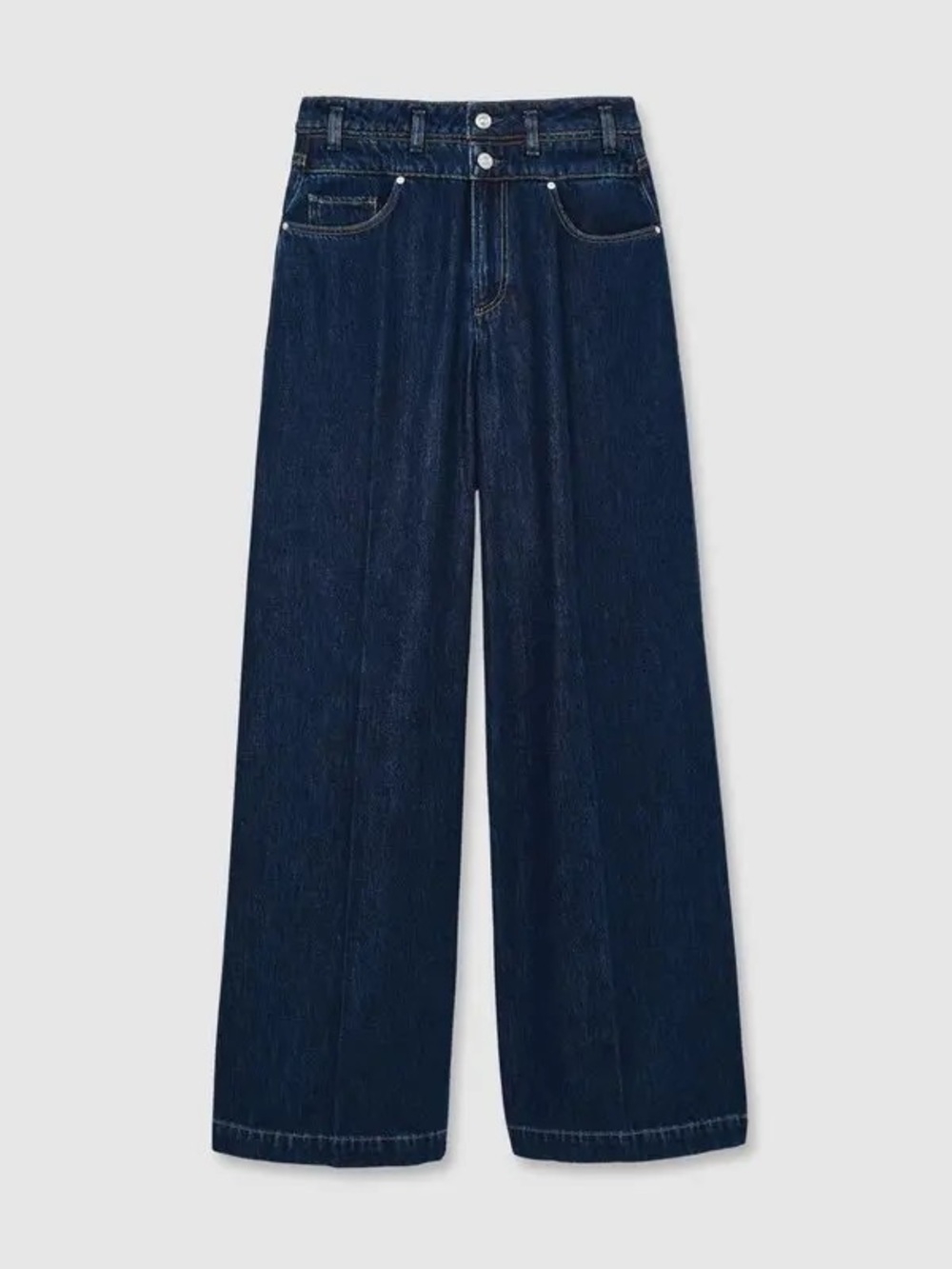 PAIGE Portia Double Waistband Wide Leg Jeans - Picture 2 of 6